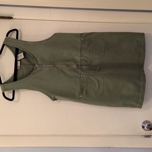Faded Glory Olive Green Sleeveless Pinafore